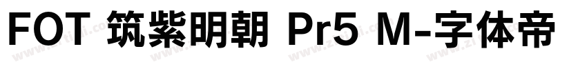FOT 筑紫明朝 Pr5 M字体转换